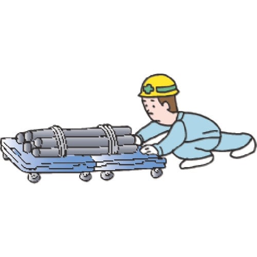 アイケー 樹脂製連結平台車 均等荷重150kg 4