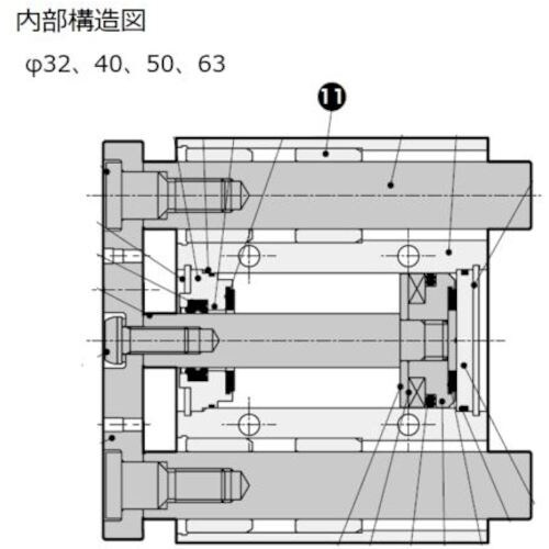CKD ガイド付シリンダ すべり軸受 STG 40