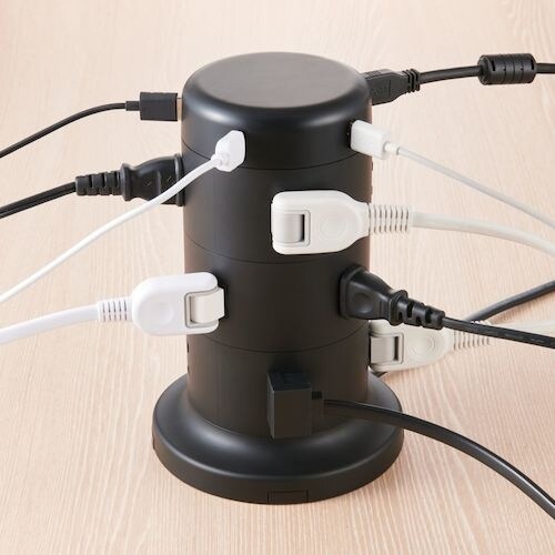 ELECOM タワー型タップ 12個口 雷サージ付