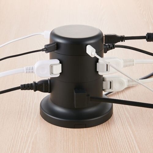 ELECOM タワー型タップ 8個口 雷サージ付