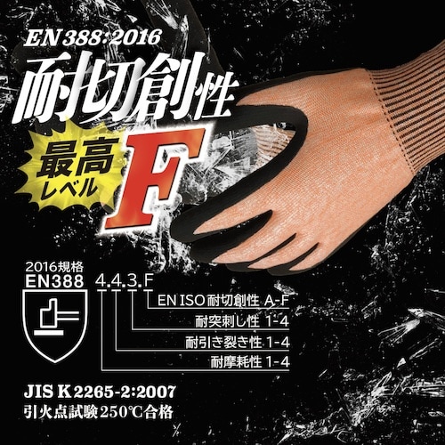 富士手袋 メガトンパワー耐切創(Fレベル)