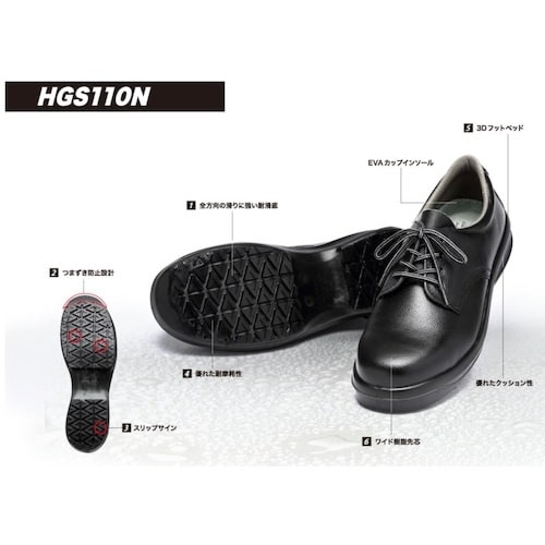 ミドリ安全 超耐滑安全靴 HGS110Nブラック