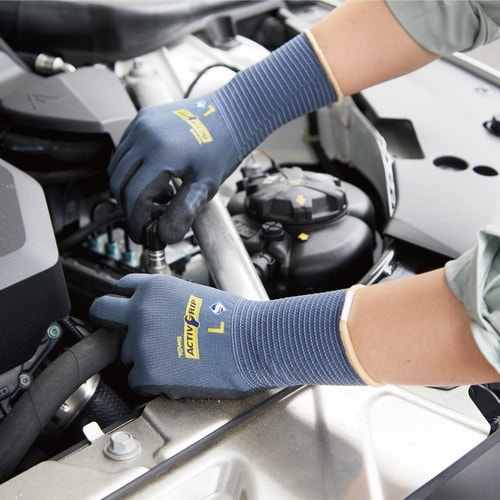 トワロン ニトリル背抜き手袋 アクティブグリップ