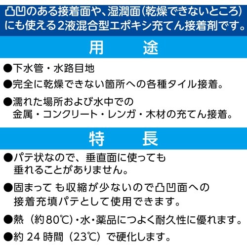 セメダイン 水中エポキシ 1kgセット(水の中でも