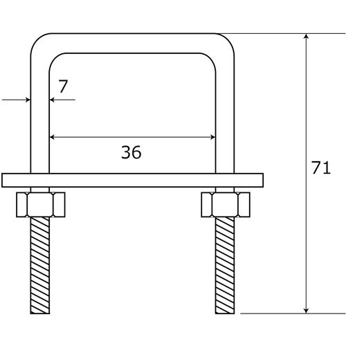 WAKI コ型ボルトセット 15−809 M8X1
