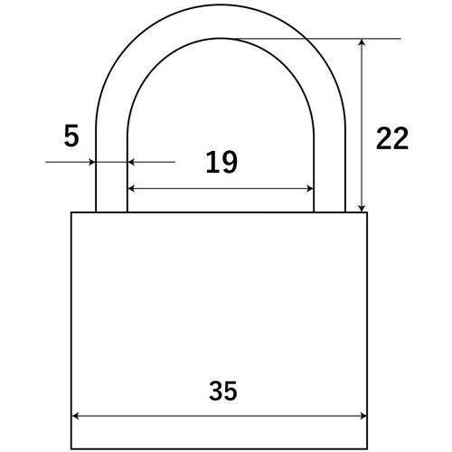 WAKI 南京錠 バラ IB−058 35MM