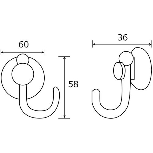 WAKI 吸盤フック KYH206ヨコフリ60 2