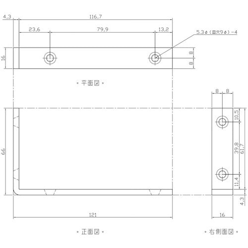 WAKI ユニクロアングル棚受 BY−024 60