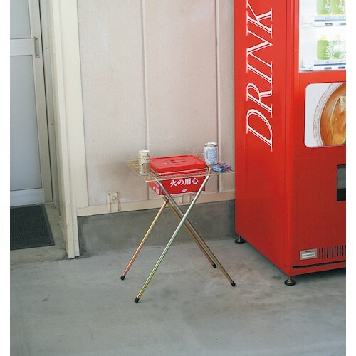 テラモト 吸殻入れ2用ワイヤーテーブル