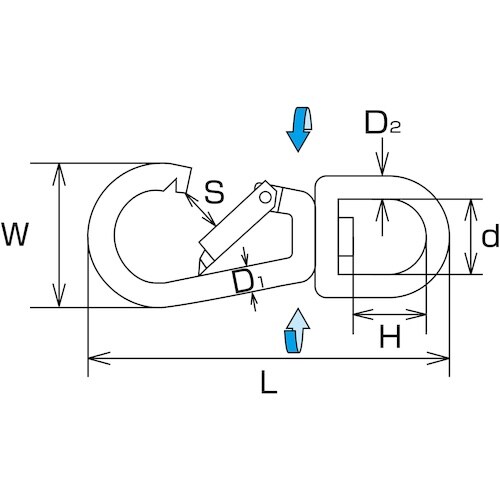 水本 ステンレス スナップフック BL型(スイベル