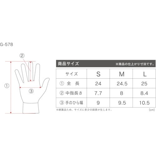 おたふく 手首ジャージ付き 綿スムス手袋 2双入