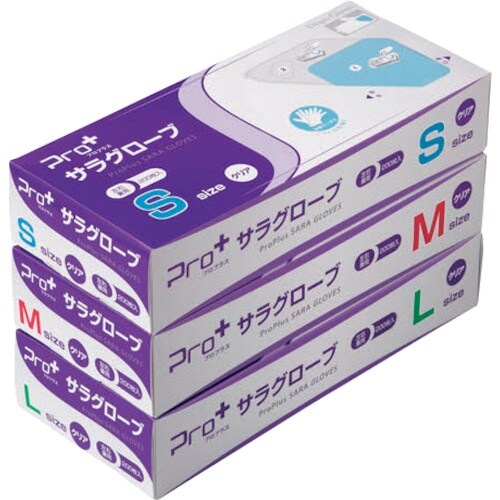 プロプラス Pro+サラグローブクリア箱入(200