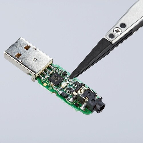 KNIPEX ESDチップ交換式ピンセット 130