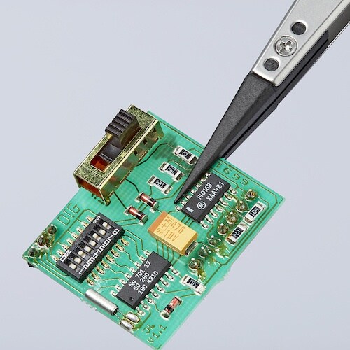 KNIPEX ESDチップ交換式ピンセット 130