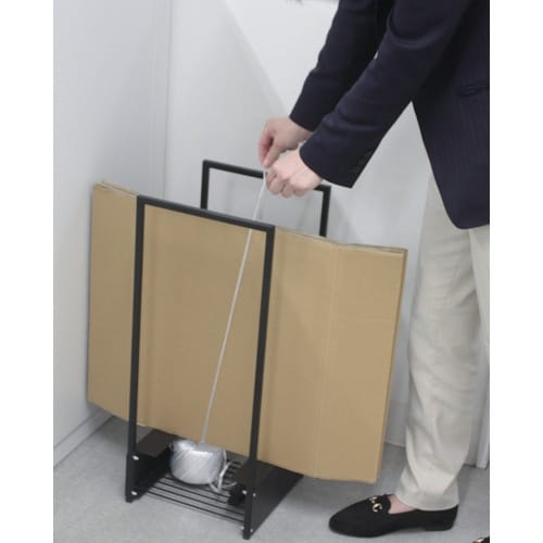 テラモト ダンボールストッカーコンパクト 黒