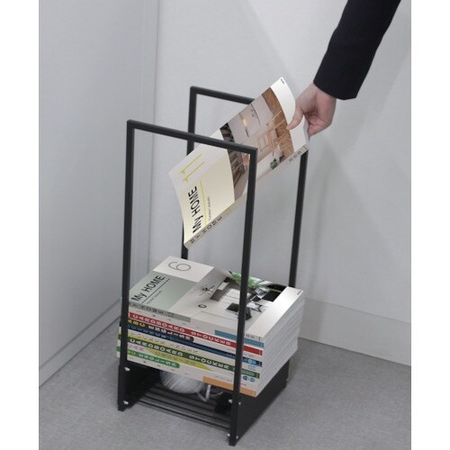 テラモト ダンボールストッカーコンパクト 黒