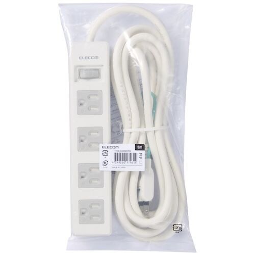 ELECOM タップ 3P4個口 差込口2P 一括