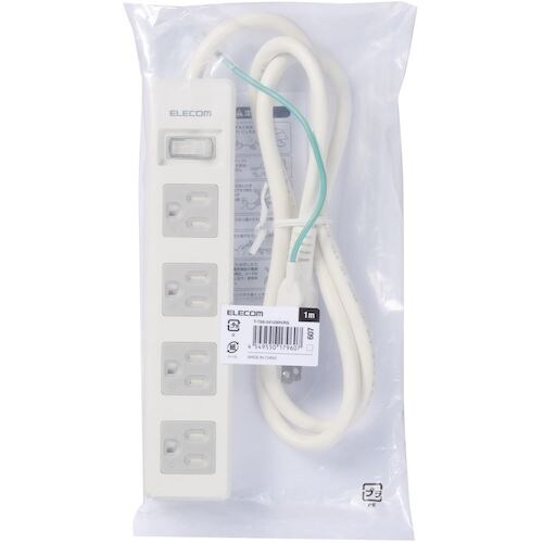 ELECOM タップ 3P4個口 差込口2P 一括