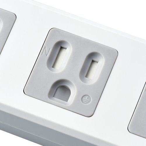 ELECOM タップ 3P4個口 差込口2P 一括