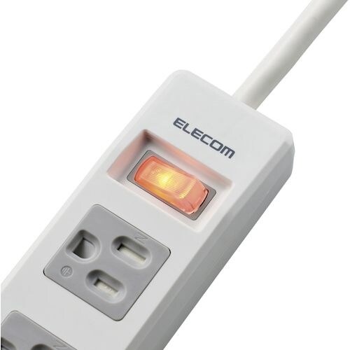 ELECOM タップ 3P4個口 差込口2P 一括