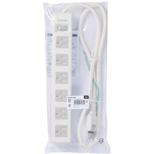 ELECOM タップ 3P6個口 差込口2P 一括