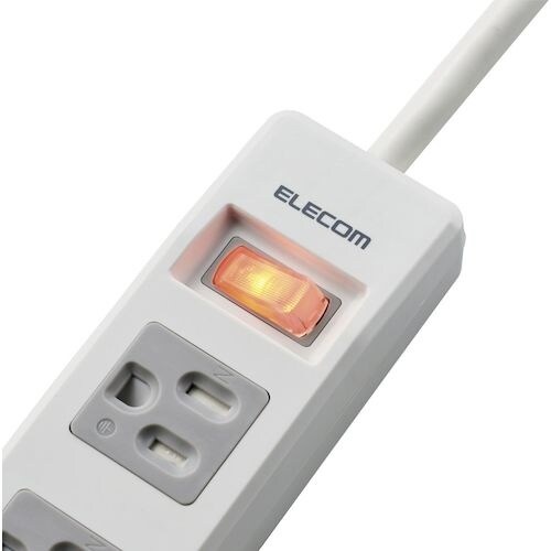 ELECOM タップ 3P6個口 差込口2P 一括