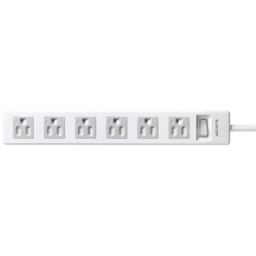 ELECOM タップ 3P6個口 差込口2P 一括