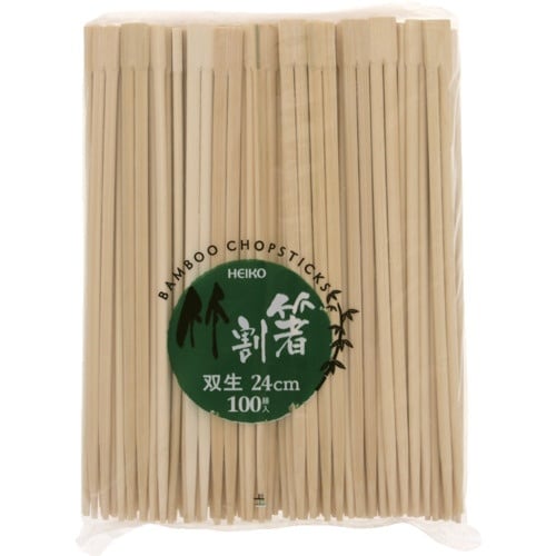 HEIKO 竹割箸 24cm 双生 100本入り