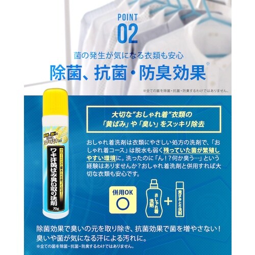 アイメディア ワキ汗黄ばみ臭い取り洗剤 70g