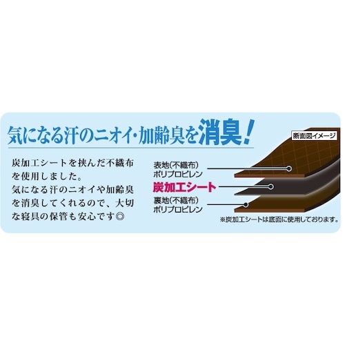 アイメディア 炭入り消臭布団一式収納ケース