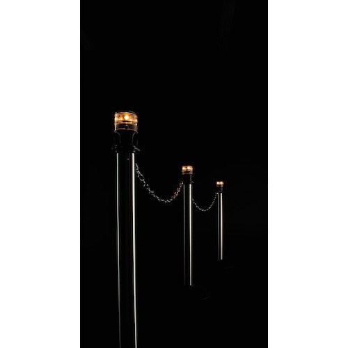 テラモト LEDライト付きチェーンスタンド プラチ