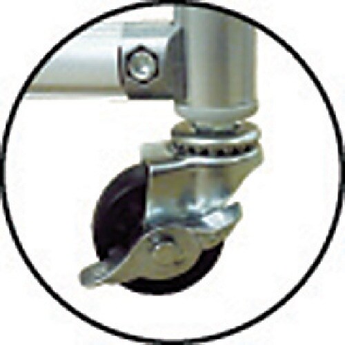 吉野 火花用衝立アルミパイプ 1×2 単体キャスタ