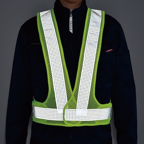緑十字 メッシュ反射ベスト 反射幅50mmタイプ