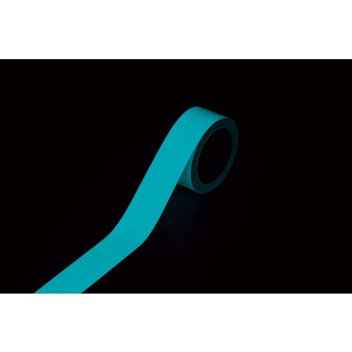 緑十字 中輝度蓄光テープ(青色蓄光タイプ) BFL