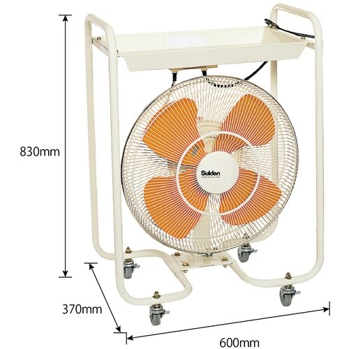 Suiden 全閉式キャスター扇(トレー付キャスタ