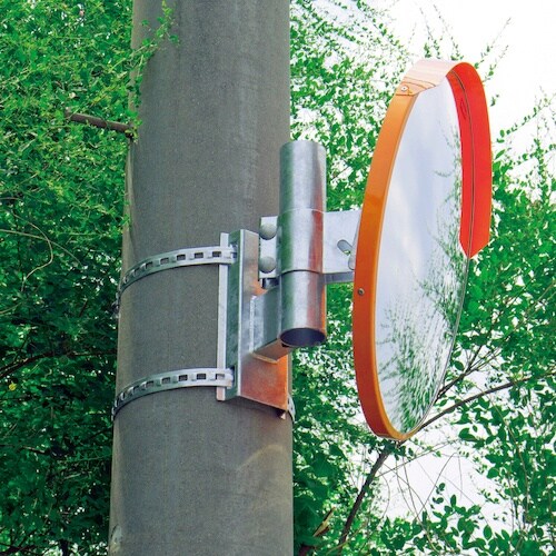 緑十字 ミラー電柱取り付け金具 76.3Φ用 取り