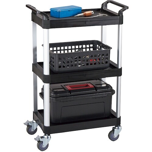 緑十字 ツールカート KT−168 黒 605×3