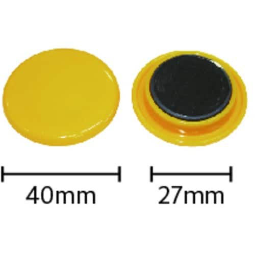 mitsuya カラーマグネット40mm 黄10個