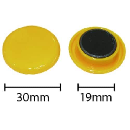 mitsuya カラーマグネット30mm 黄10個