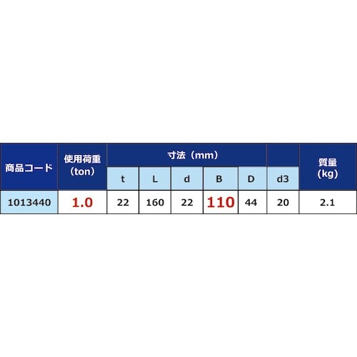 TAIYO メガマウスシャックル 電気 1t(10
