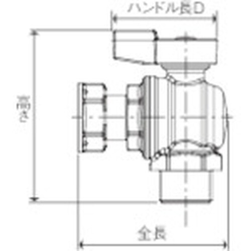 GIACOMINI アングル型ボールバルブ メスx