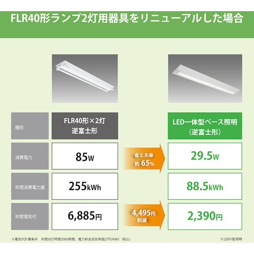 HotaluX LED一体型ベース照明逆富士230