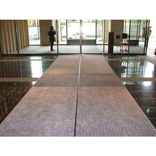 テラモト 雨天用マット エコレインマット グレー