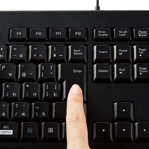 ELECOM フルキーボード 有線 静音設計 抗菌