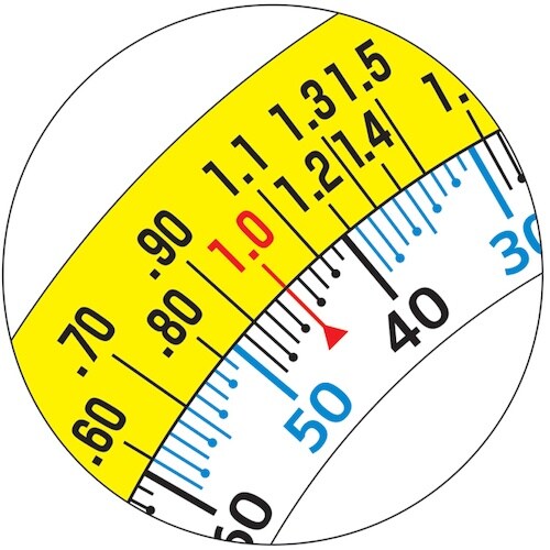 SK ダイヤルスラントルール 快段目盛 MG付 測