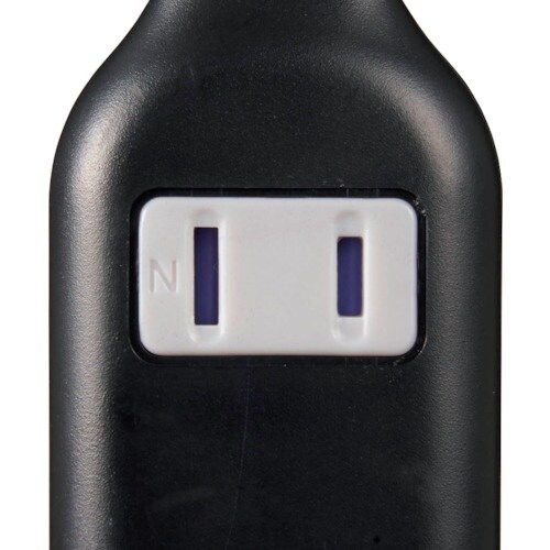 YAZAWA 耐トラ付タップ3個口1mブラック