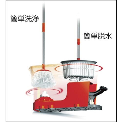 IRIS 536534 回転モップ洗浄機能付き K