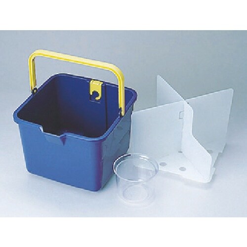 テラモト 仕切り付きバケツ青
