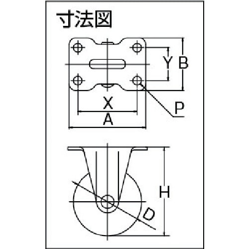 ユーエイ プレート式 固定 キャスター ウレタン