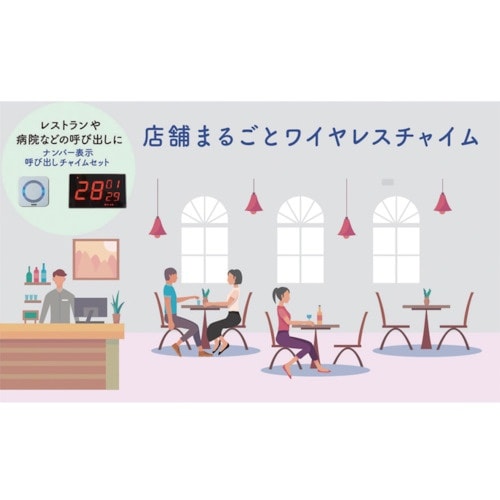 REVEX 押ボタンナンバー表示呼び出しチャイムセ